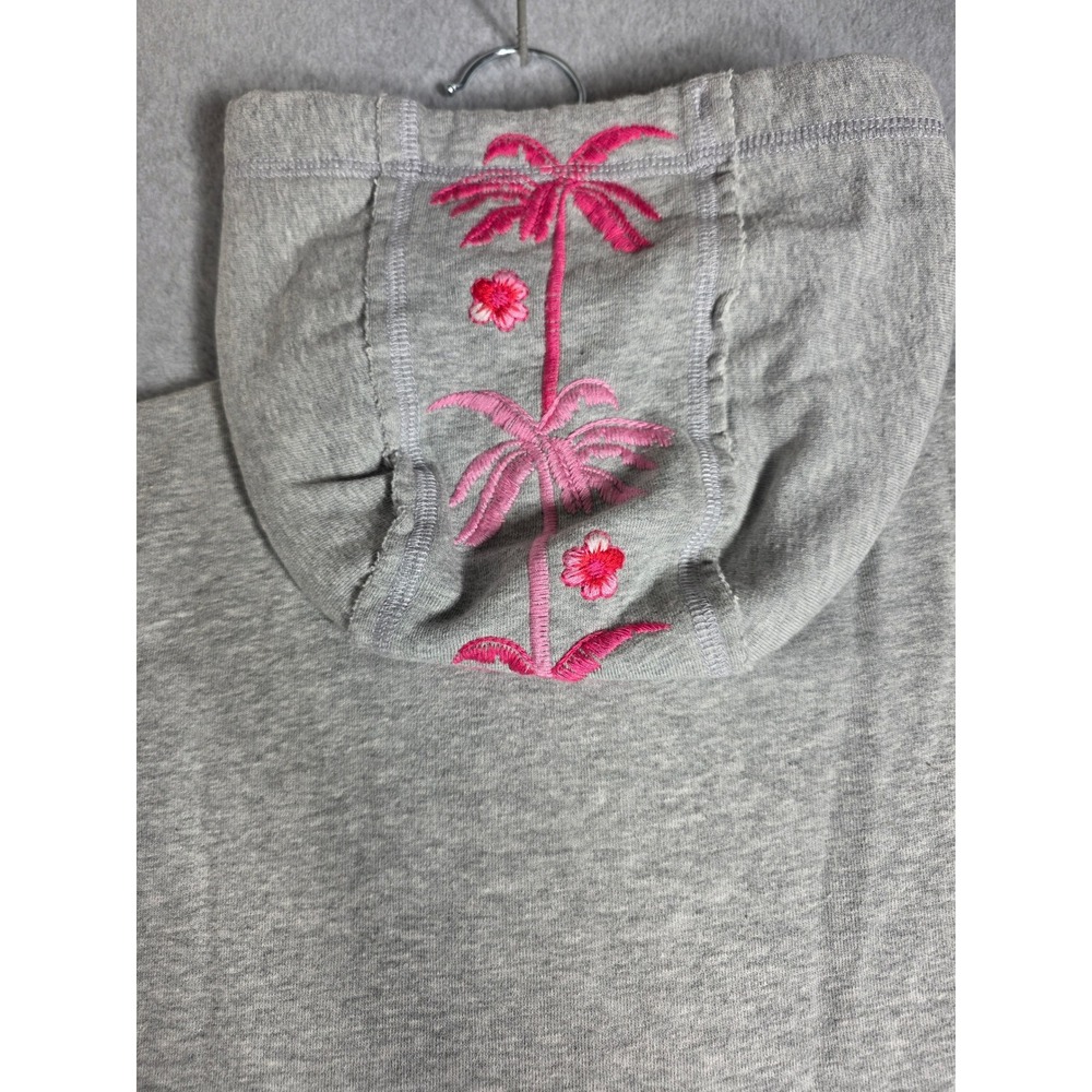 Johnny Was Cassia Grey Embroidered Swing Hoodie Jacket Vest Womens Small Pink - Picture 9 of 12